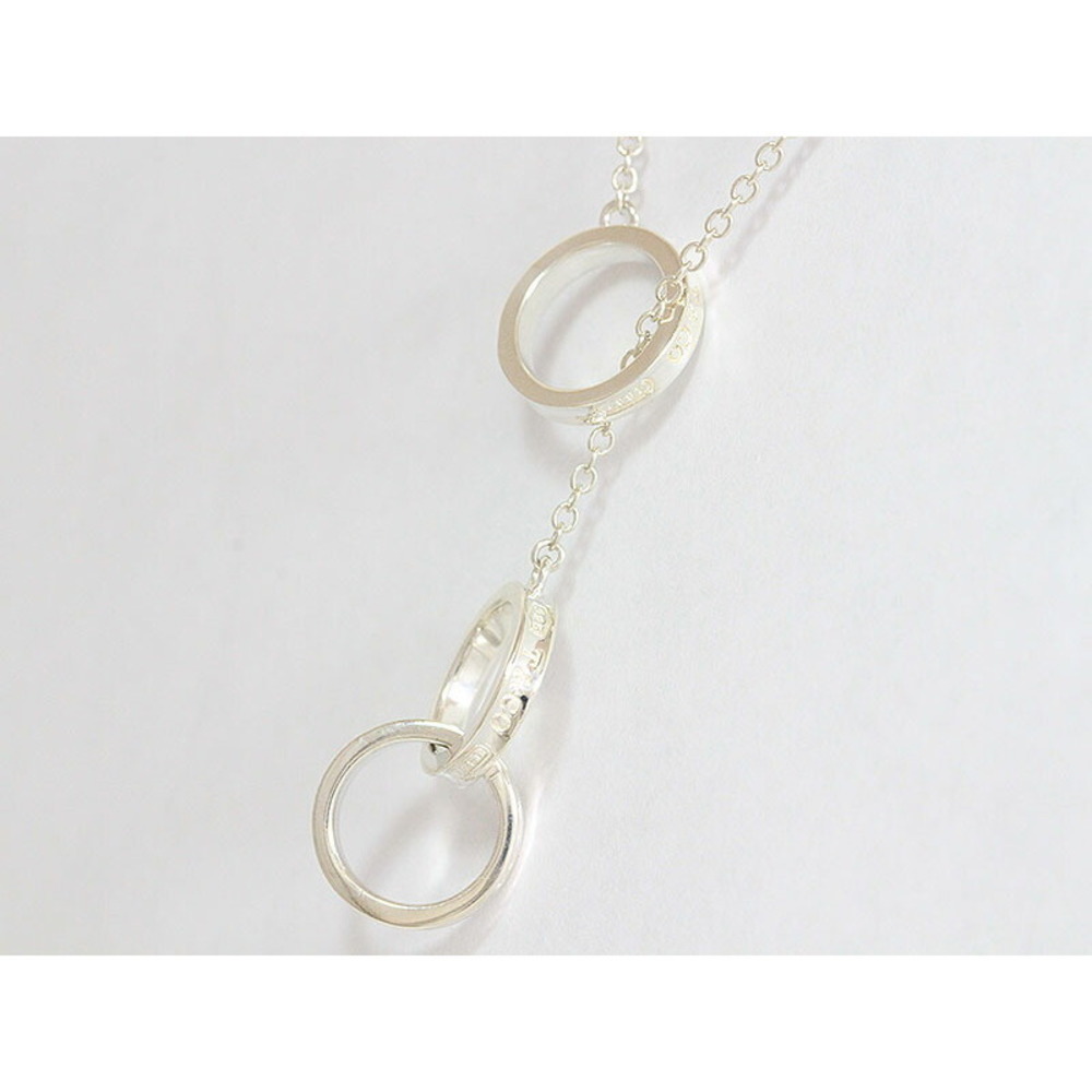 Tiffany Interlocking Circle Lariat Necklace Silver - image 2